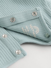 Blue/Pink Baby Long Sleeve Ribbed 100% Cotton Tops 4 Pack - Image 10 of 11