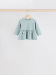 Blue/Pink Baby Long Sleeve Ribbed 100% Cotton Tops 4 Pack - Image 4 of 11