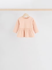 Blue/Pink Baby Long Sleeve Ribbed 100% Cotton Tops 4 Pack - Image 5 of 11