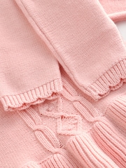 Pink 100% Cotton Knitted 2 Piece Set - Image 4 of 4