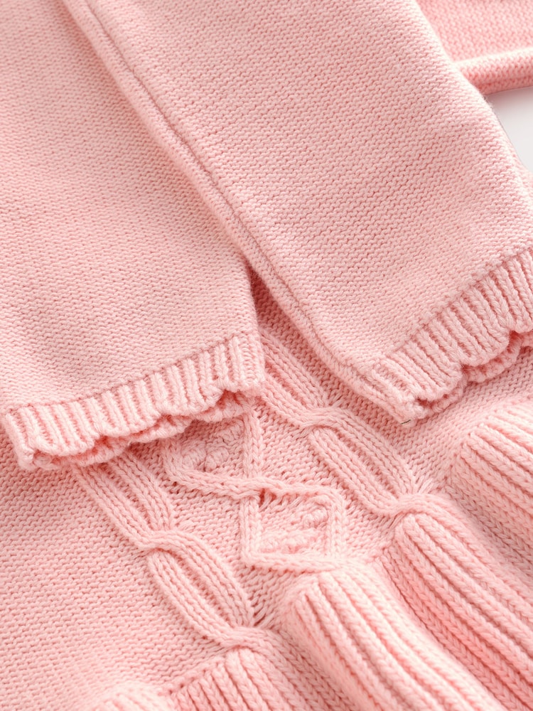 Pink 100% Cotton Knitted 2 Piece Set - Image 4 of 4