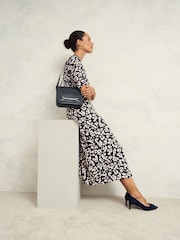 Hobbs Blue Petite Bonnie Dress - Image 3 of 4