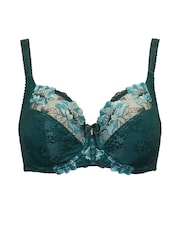 Pour Moi Green Sofia Embroidered Side Support Bra - Image 3 of 4