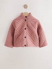 Pink Full Sleeves Quilted Shacket - Image 1 of 4
