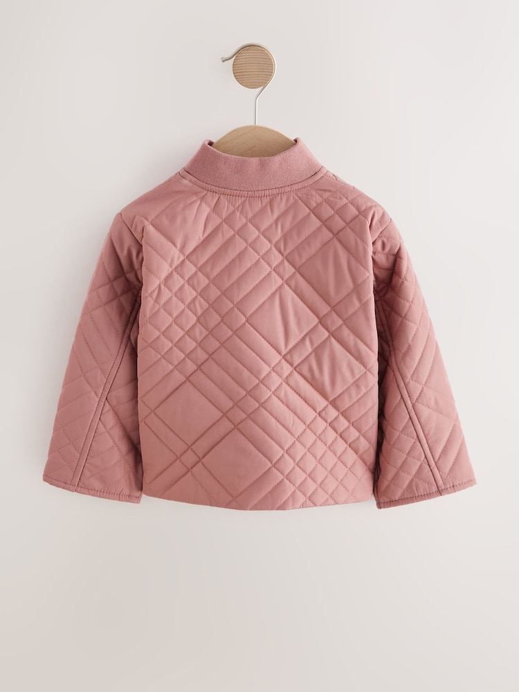 Pink Full Sleeves Quilted Shacket - Image 2 of 4