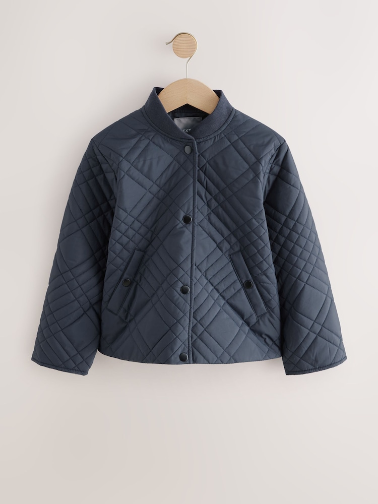 Navy FullSleeves Quilted Shacket - Image 1 of 4