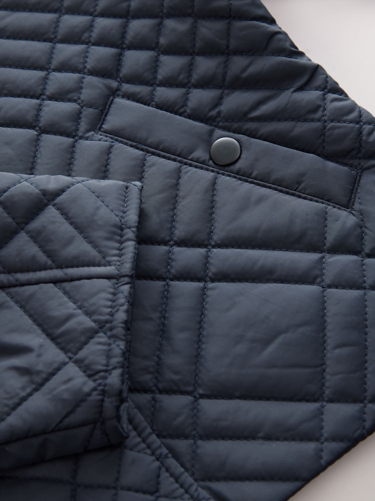 Navy FullSleeves Quilted Shacket - Image 4 of 4