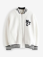 Ecru Varsity Lounge Jacket - Image 10 of 11