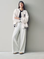 Ecru Varsity Lounge Jacket - Image 2 of 11