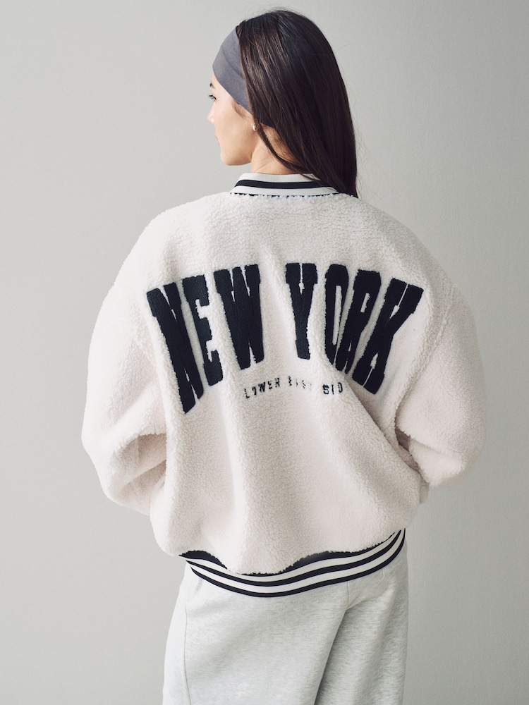 Ecru - Varsity Lounge Jacket - Image 3 of 11