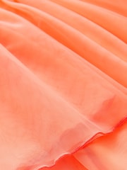 Bright Orange Mesh Party Dress (3-16yrs) - Image 8 of 9