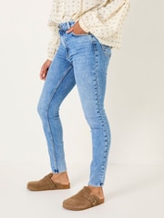 FatFace Harlow Light Vintage Blue Highwaist Skinny Jeans - Image 1 of 7