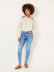 FatFace Harlow Light Vintage Blue Highwaist Skinny Jeans - Image 2 of 7