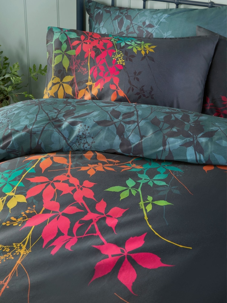 Clarissa Hulse Jewel Virginia Creeper 100% Cotton Duvet Cover and Pillowcase Set - Image 2 of 9
