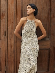 Hush Natural Aja Gathered Maxi Dress - Image 1 of 6
