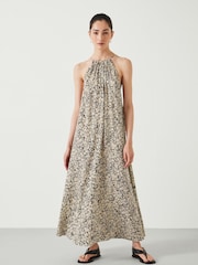 Hush Natural Aja Gathered Maxi Dress - Image 2 of 6