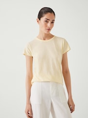 Hush Yellow Slim Fit 100% Cotton Crew T-Shirt - Image 1 of 5