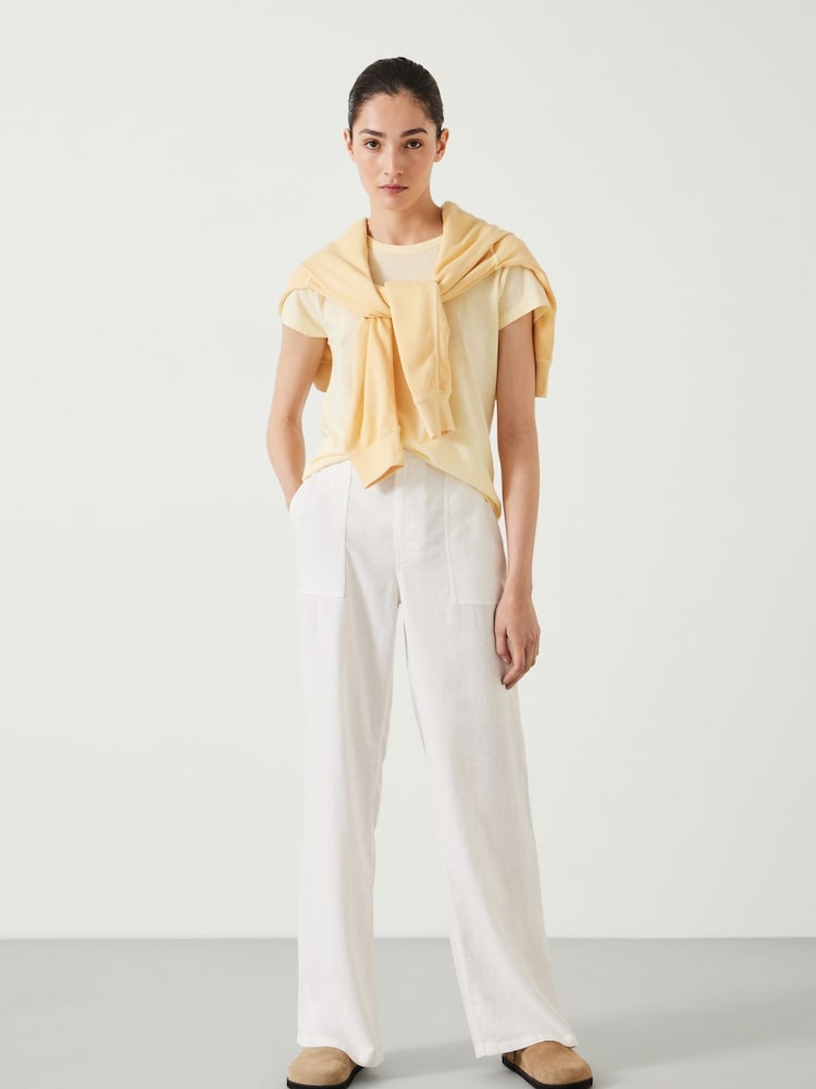 Hush Yellow Slim Fit 100% Cotton Crew T-Shirt - Image 2 of 5