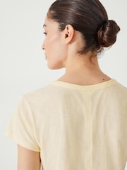 Hush Yellow Slim Fit 100% Cotton Crew T-Shirt - Image 4 of 5