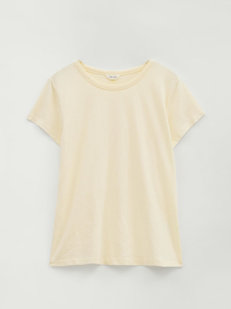 Hush Yellow Slim Fit 100% Cotton Crew T-Shirt - Image 5 of 5