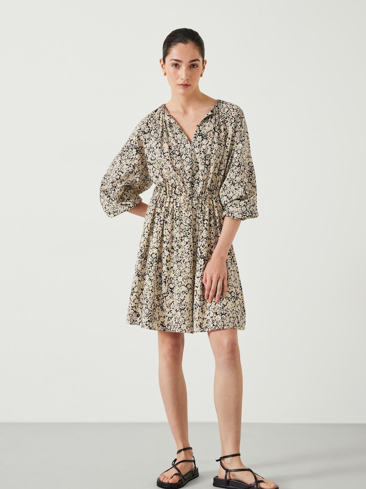 Hush Brown Sara Gathered Mini Dress - Image 1 of 5
