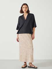 Hush Black Zia Linen Polo Shirt - Image 2 of 5
