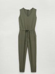 Hush Green Aylen V-Neck Jersey Jumpsuit - Image 5 of 5