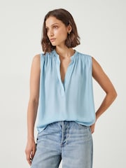 Hush Blue Kyla V-Neck Blouse - Image 1 of 5