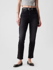 Black High Waisted Ankle Length Vintage Slim Jeans - Image 2 of 9