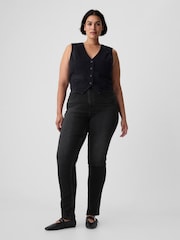 Black High Waisted Ankle Length Vintage Slim Jeans - Image 9 of 9