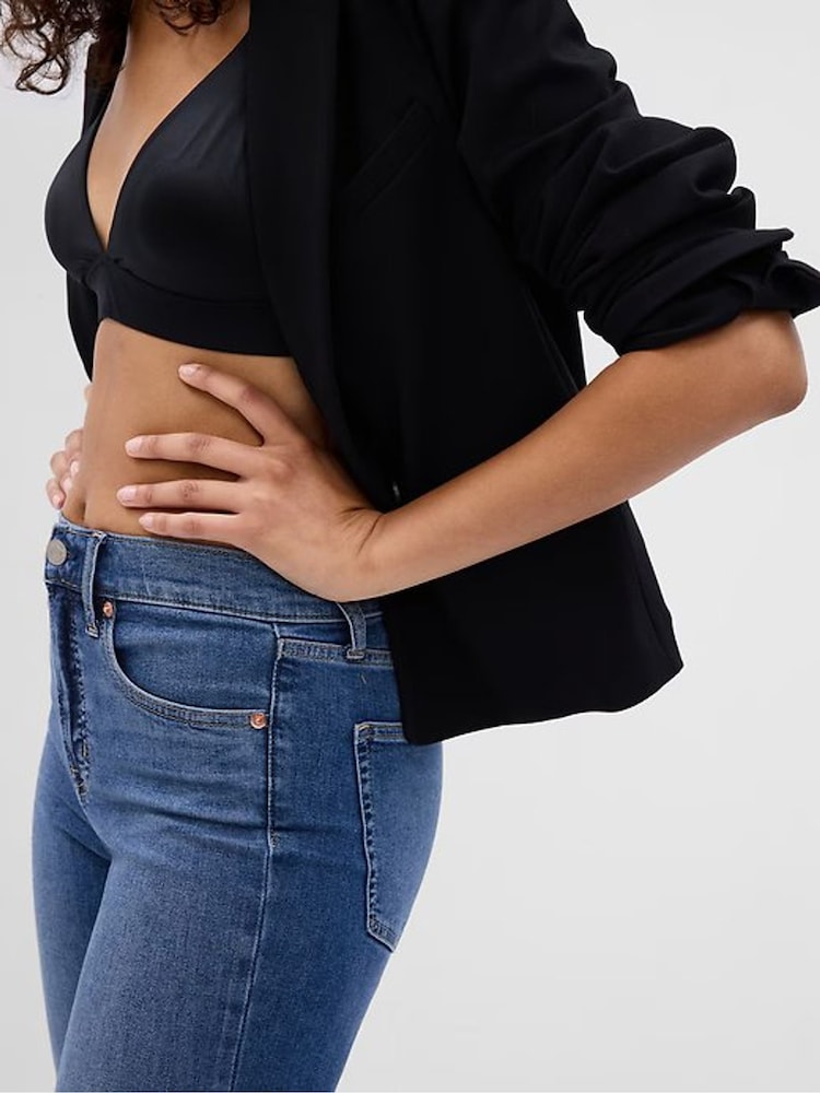 Gap Mid Blue High Waisted True Stretch Skinny Jeans - Image 3 of 4