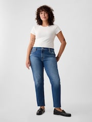 Gap Blue Mid Rise Ankle Length Girlfriend Jeans - Image 1 of 6