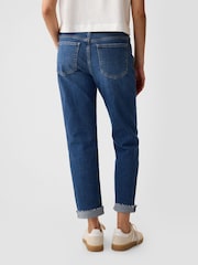 Gap Blue Mid Rise Ankle Length Girlfriend Jeans - Image 3 of 6