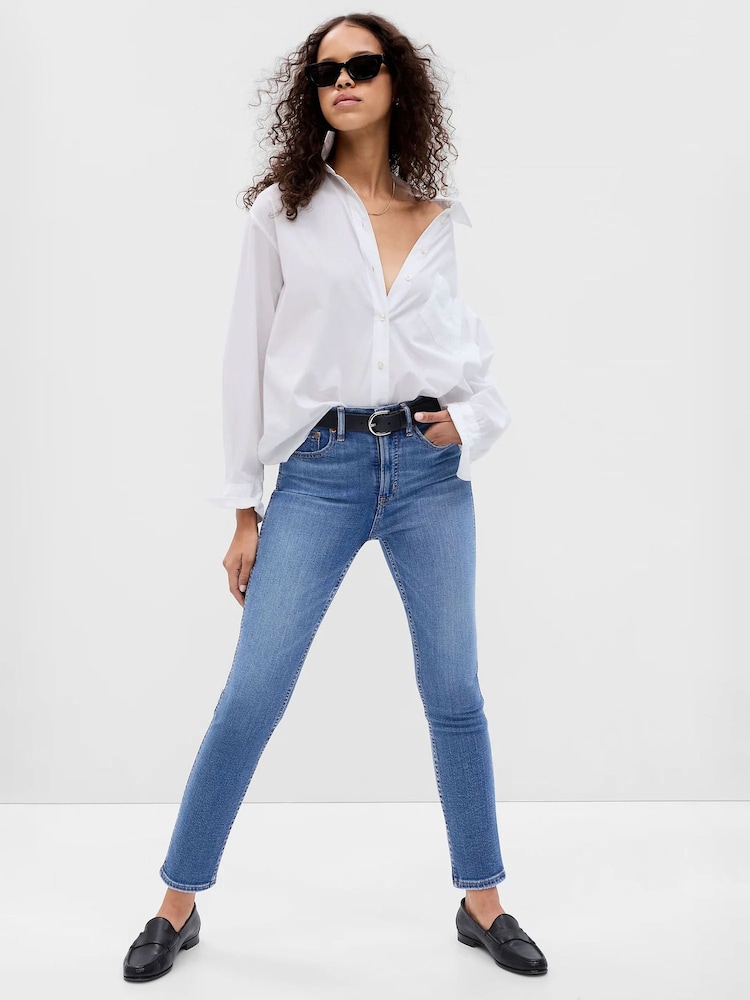 Gap Blue High Waisted Ankle Length Vintage Slim Jeans - Image 1 of 12