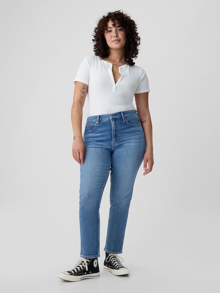 Gap – knöchellange Vintage-Slim-Fit-Jeans mit hoher Taille - Image 8 of 12