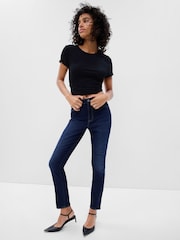 Gap Dark Wash Blue High Waisted Classic Jeggings - Image 1 of 9