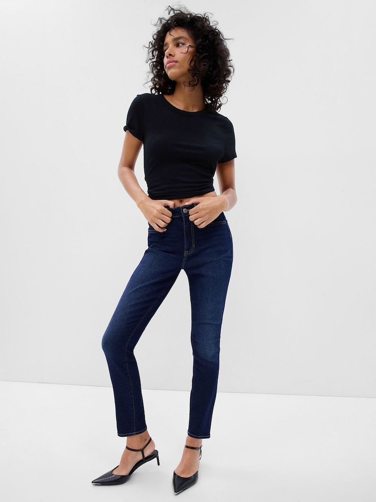 Gap Dark Wash Blue High Waisted Classic Jeggings - Image 1 of 9