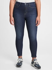 Gap Dark Wash Blue High Waisted Classic Jeggings - Image 3 of 9