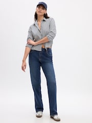 Gap Blue Mid Rise Straight 90s Loose Jeans - Image 5 of 7