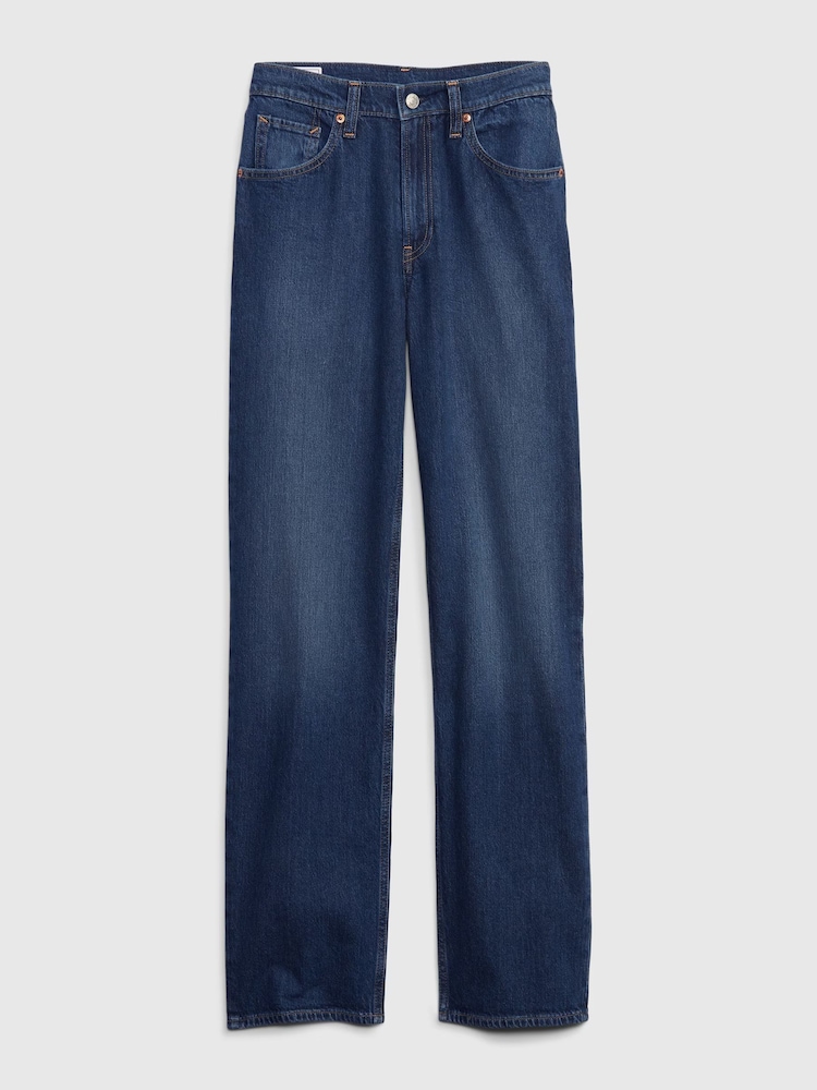 Gap Blue Mid Rise Straight 90s Loose Jeans - Image 7 of 7