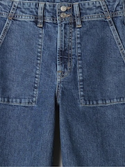 Gap Blue High Waisted Wide Leg Cropped Jeans - Image 5 of 5