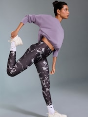 Black/White Power Active Sports Leggings - Image 4 of 8