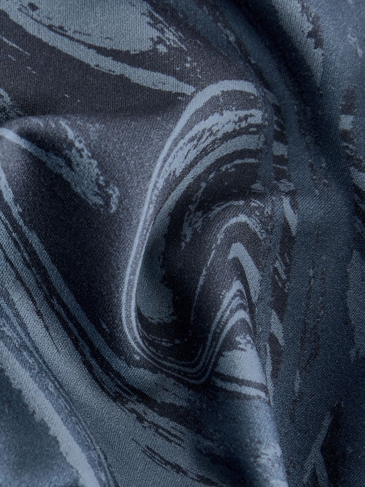 Bleu canard imprimé tourbillon - Balance Sports Yoga Leggings - Image 7 of 8