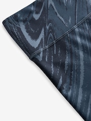 Teal Swirl Print Balance Sports Yoga Leggings - Image 8 of 8