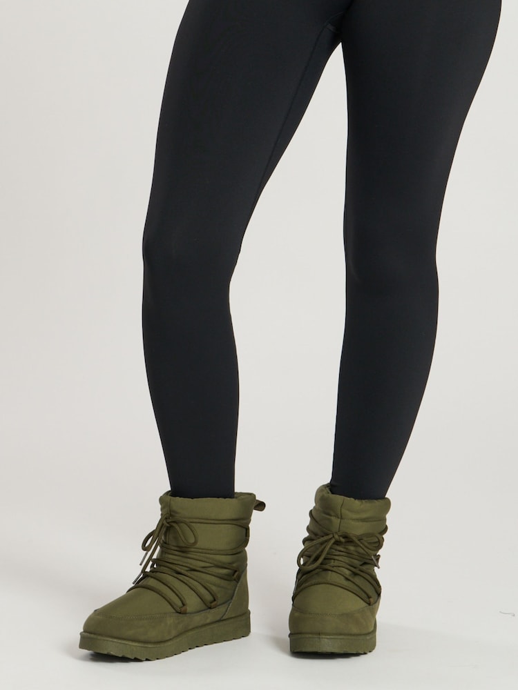 South Beach Green Lace Up Mini Boots - Image 3 of 4