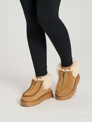 South Beach Brown Zip Up Ankle Boots - Image 1 of 6
