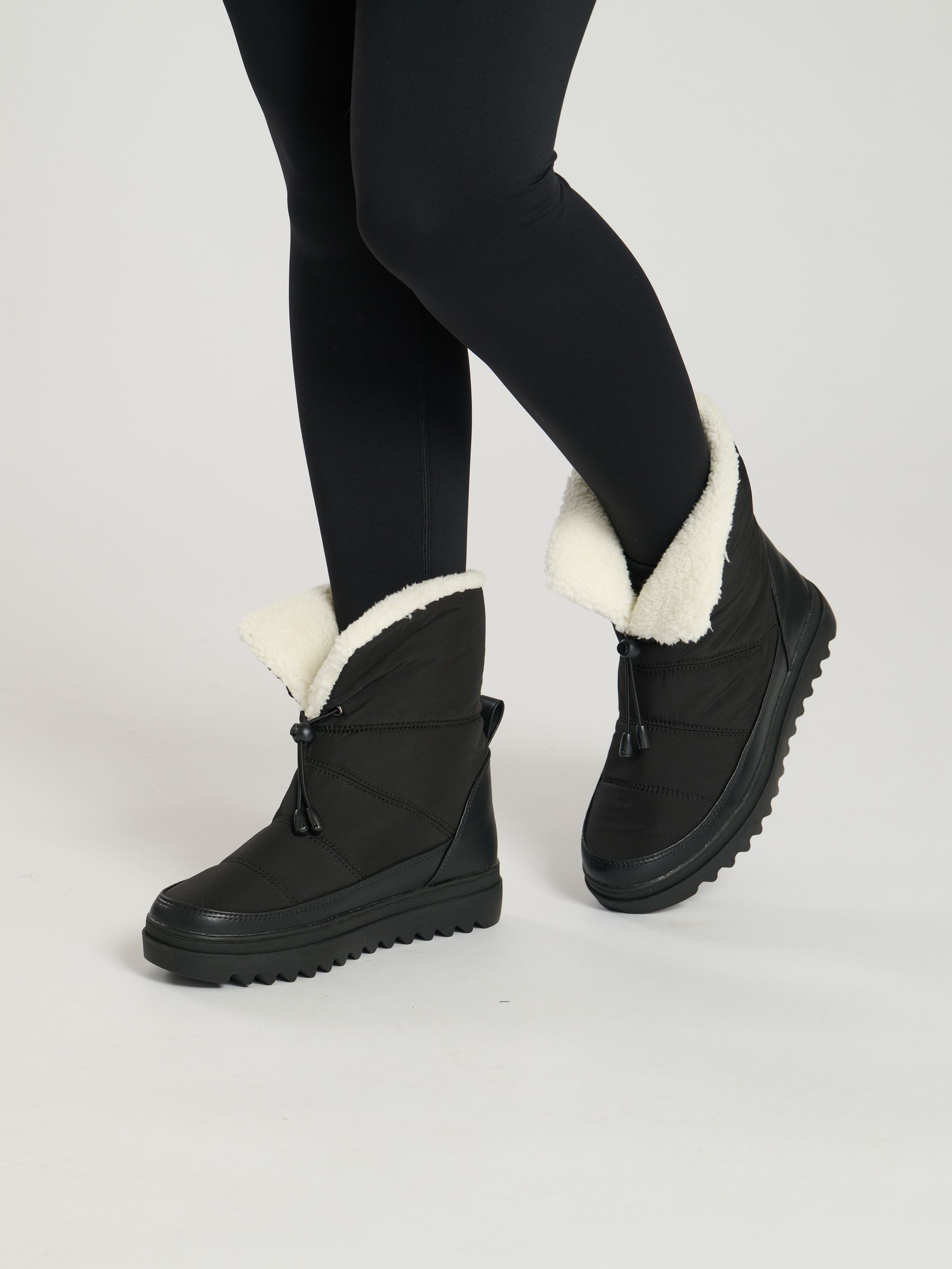 Buy South Beach Black Padded Mini Boots With Toggle from the Next UK online shop