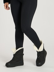 South Beach Black Padded Mini Boots With Toggle - Image 2 of 4