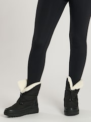South Beach Black Padded Mini Boots With Toggle - Image 4 of 4