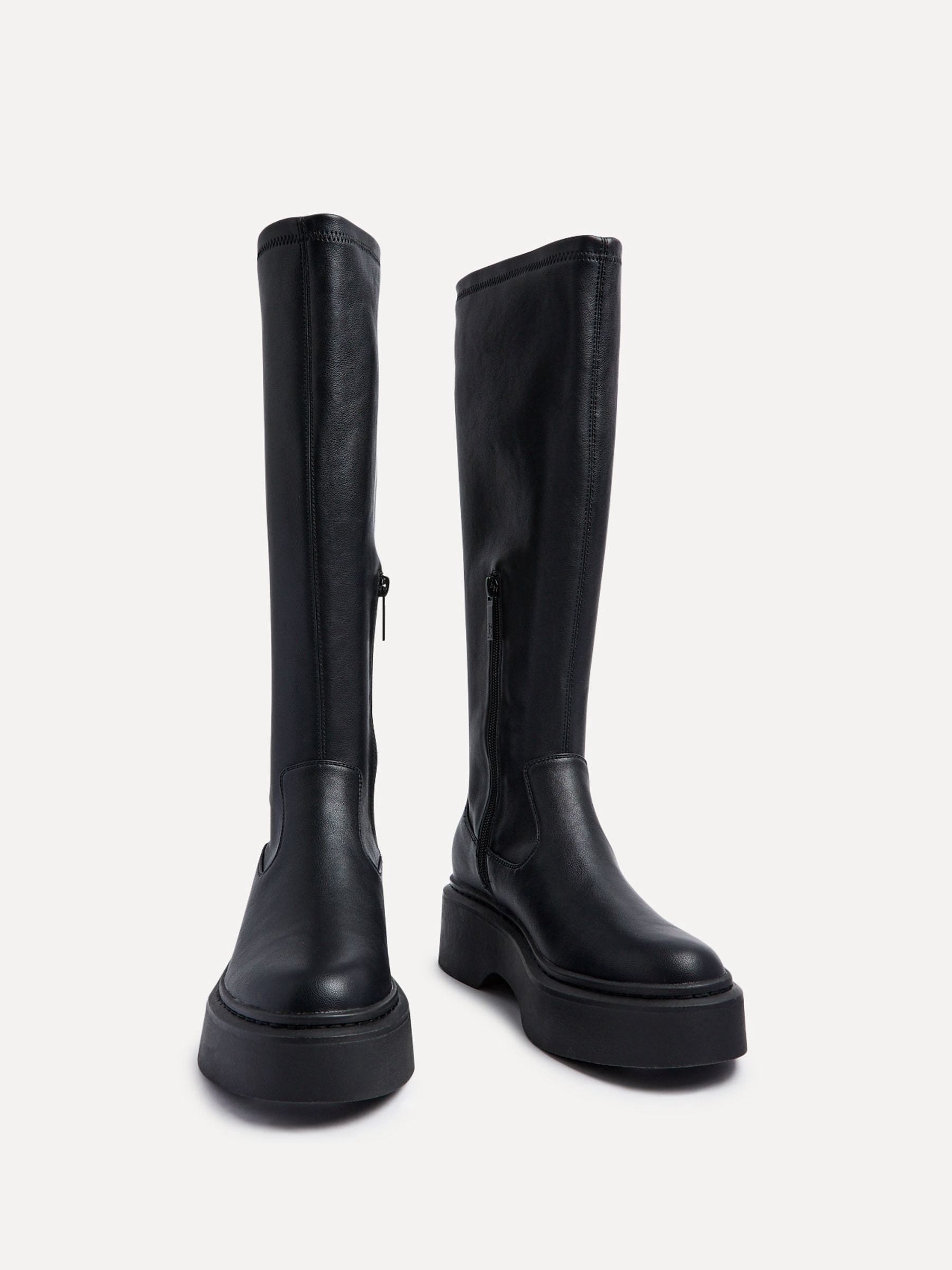 Buy Linzi Black Bruna Platform High Leg Stretch Boots from Next USA
